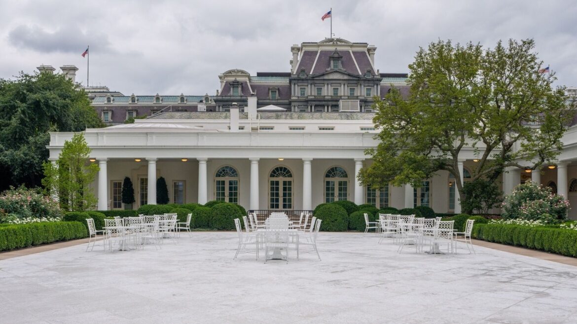 Trump to replace White House Rose Garden lawn with concrete; netizens call it ’embarrassing’ Trump to replace White House Rose Garden lawn with concrete; netizens call it 'embarrassing'