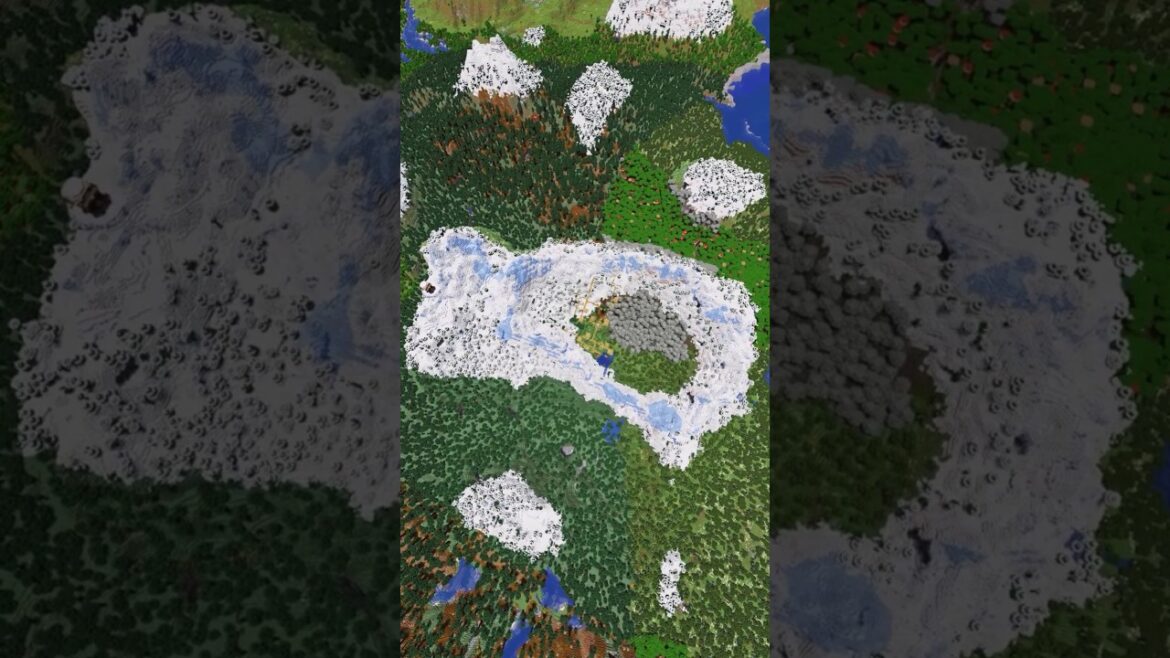 Minecraft Mountain Circle Seed With a Pale Garden and Village!