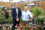 thumbnail: From left, Geoffrey Wilson, Danske Bank, with Alan Mercer, Hillmount Garden Centre