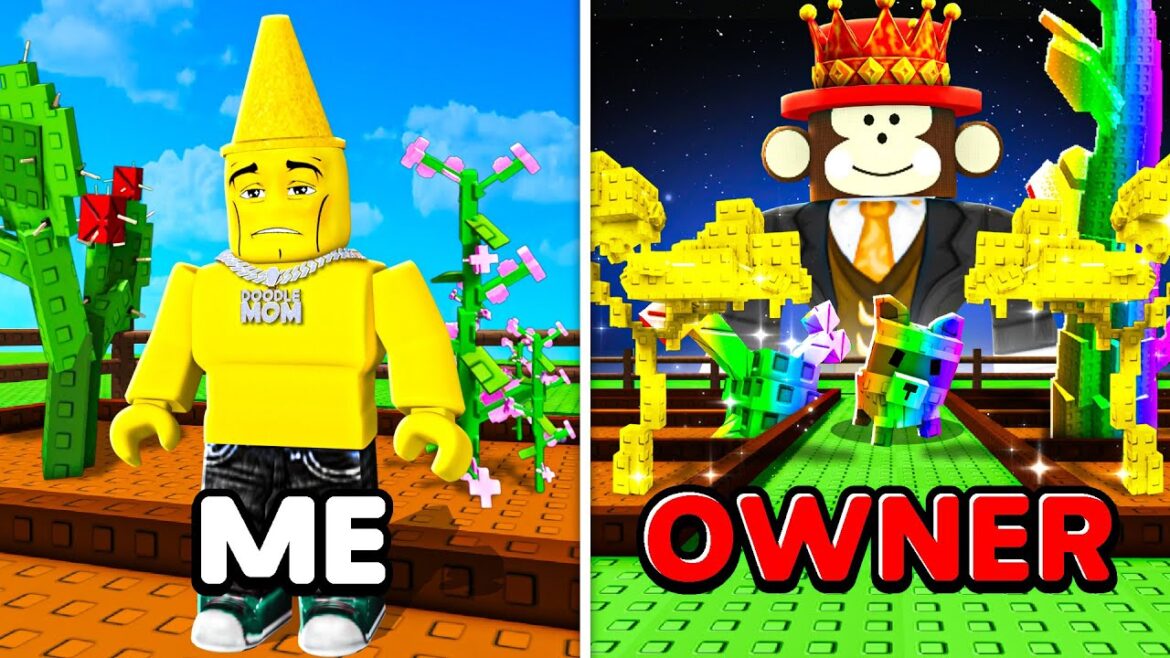 My Garden vs The OWNERS Garden! (Grow A Garden)