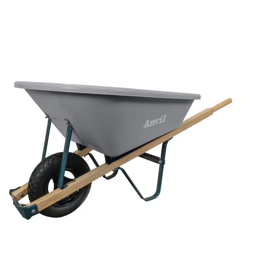 Five Cubic Feet Poly Wheelbarrow