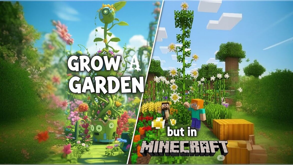 Playing Grow a Garden but in MINECRAFT!!