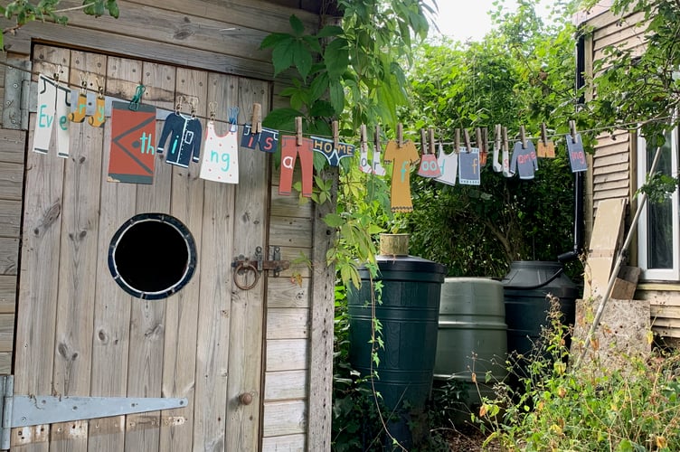 A different kind of washing is on the line with messages adorning many of the sculptures presented in the garden, with space for many more. (Picture: Sarah Martin)
