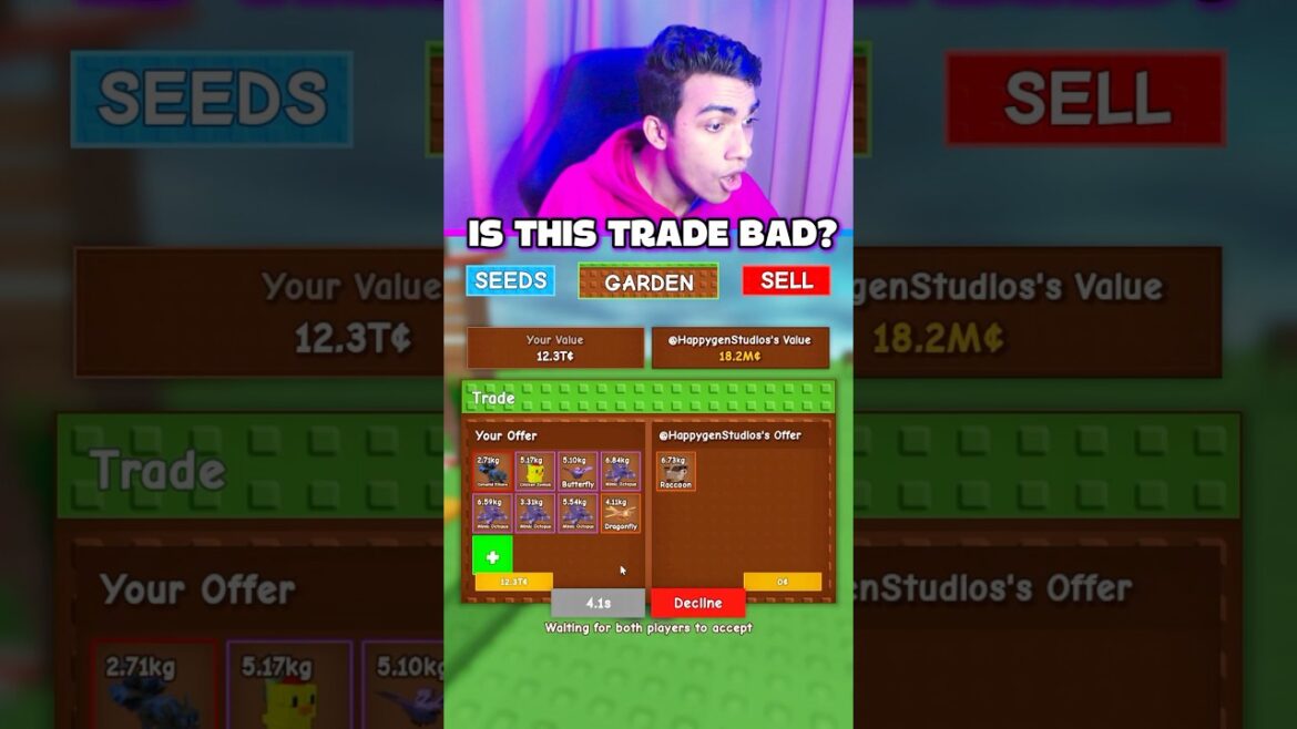 WORST TRADE EVER GROW A GARDEN 😭