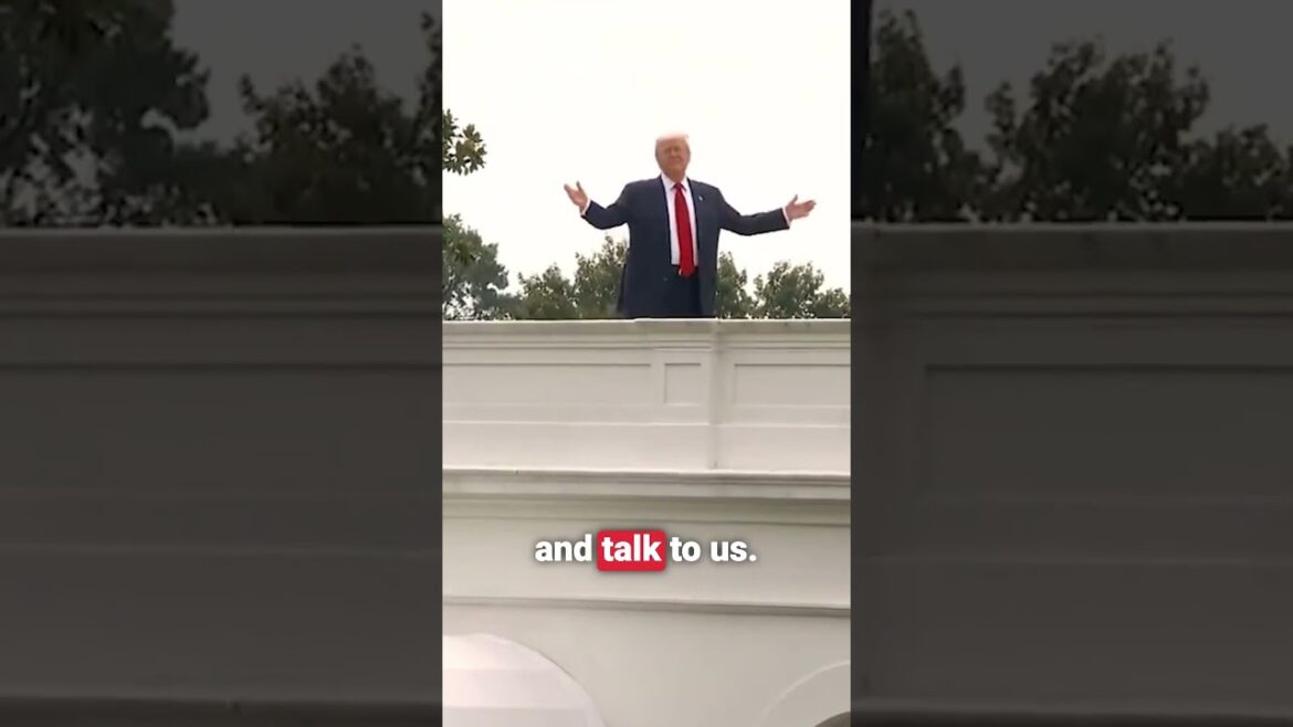 Trump goes walkabout on the White House roof as he plans new ballroom
