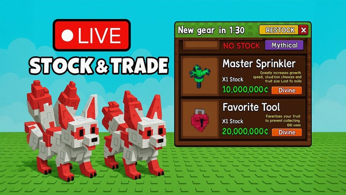 GROW A GARDEN And Trade NONSTOP 🔴 LIVE 24/7! 🦝 Raccoon Giveaway 🦝