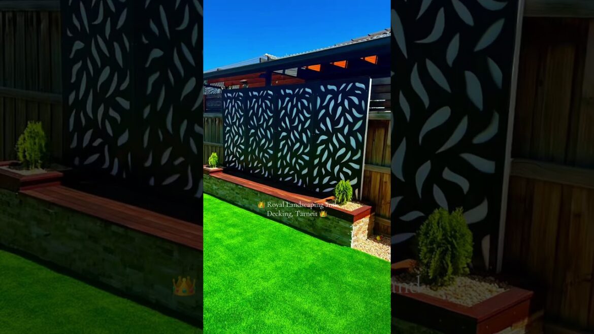 Top 5 ideas to transform backyard #Landscaping #backyardtransformation #diy#featurewall