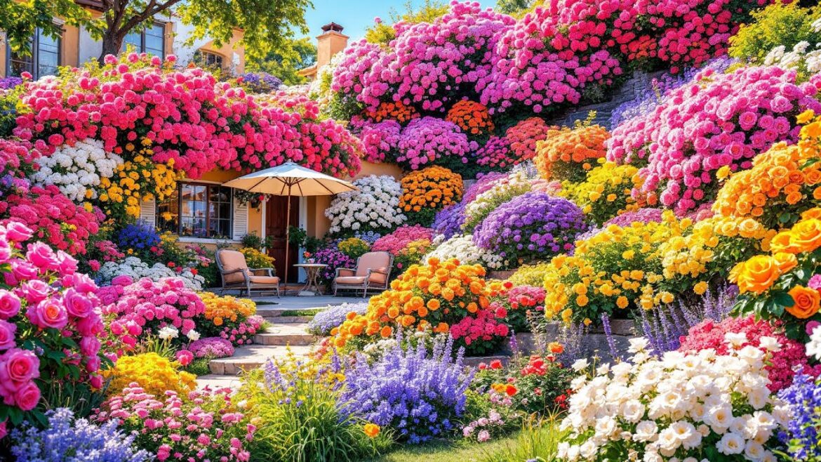 Design a small garden full of beautiful flowers - Update gardening trends 2025