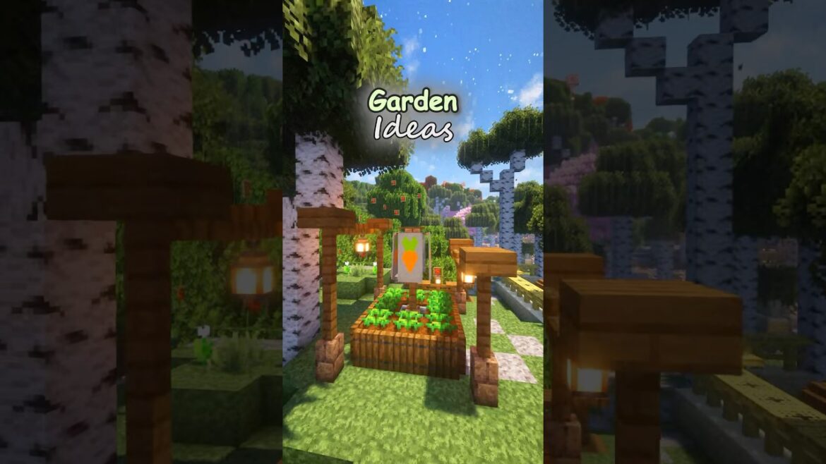 SIMPLE Garden Ideas in Minecraft Tutorial! #minecraft SIMPLE Garden Ideas in Minecraft Tutorial! #minecraft