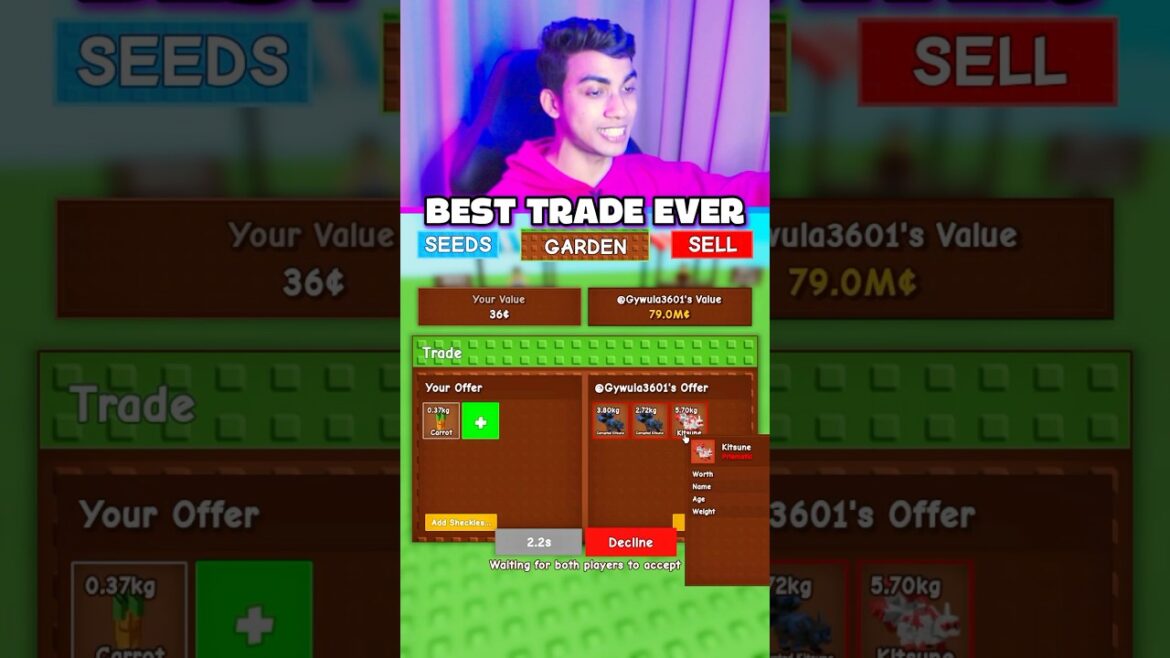 BEST TRADE EVER GROW A GARDEN 😍