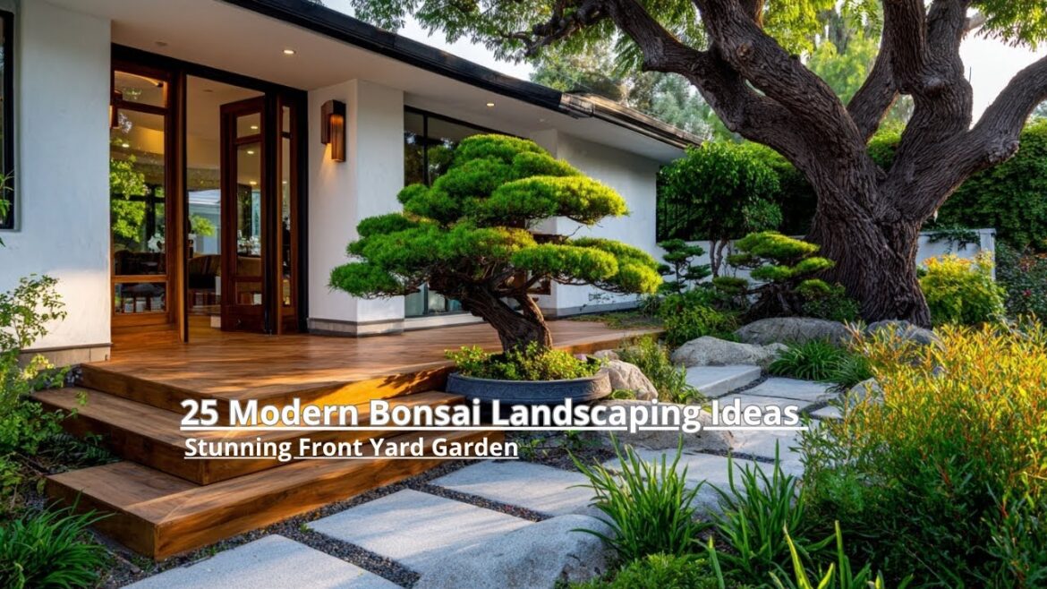 Modern Bonsai Art: Elegant Landscaping for Small Front Yards Modern Bonsai Art: Elegant Landscaping for Small Front Yards
