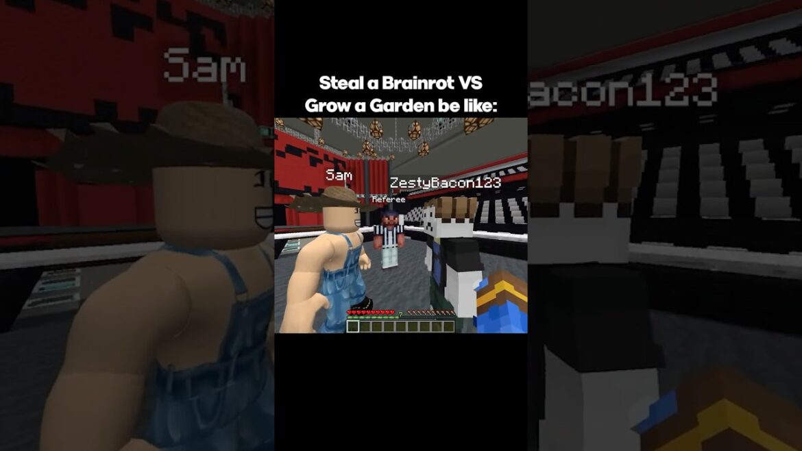 Steal a Brainrot VS Grow a Garden be like: Steal a Brainrot VS Grow a Garden be like:
