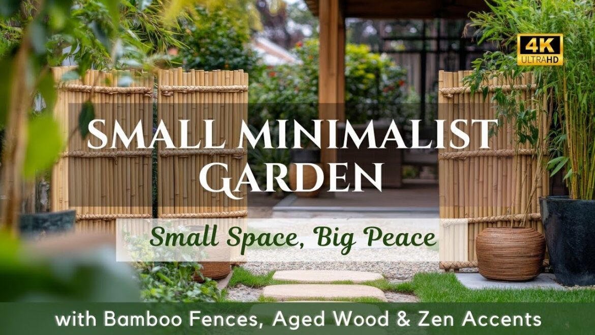Wabi Sabi Garden Design Ideas: Small Backyard with Bamboo Fences, Aged Wood & Minimalist Zen Accents