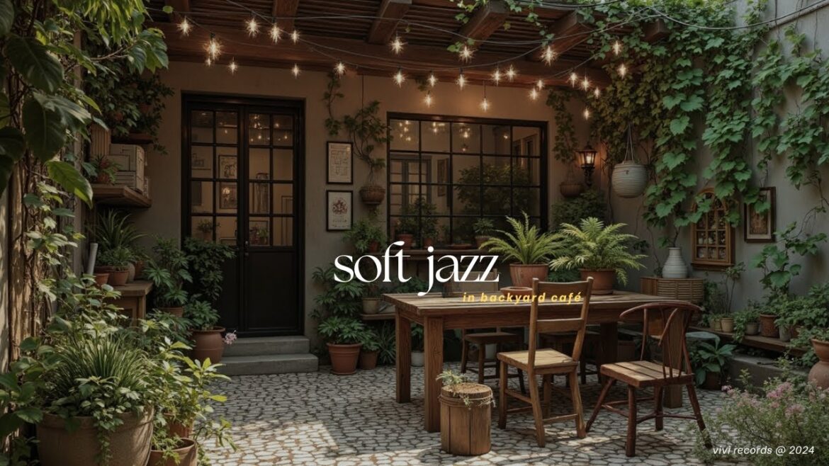 Soft Jazz Music To Relieve Stress & Reconnect With Nature's Calm | Backyard Cafe Jazz For Relaxation