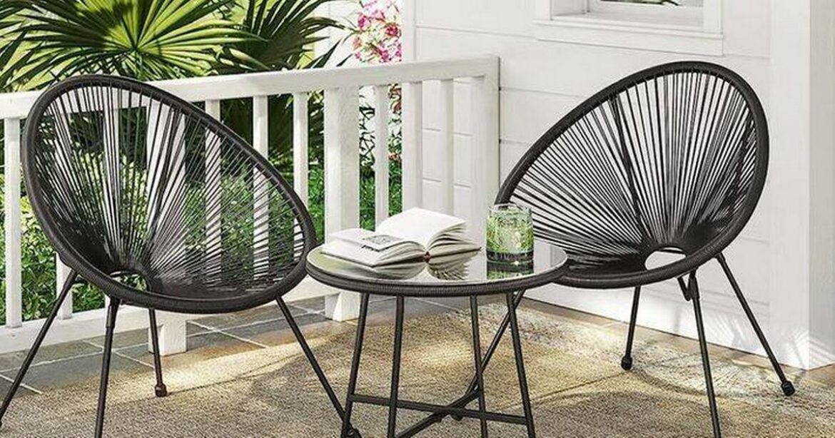 Get your garden ready for Bank Holiday weekend with 70% off three-piece outdoor bistro set Ipso logo