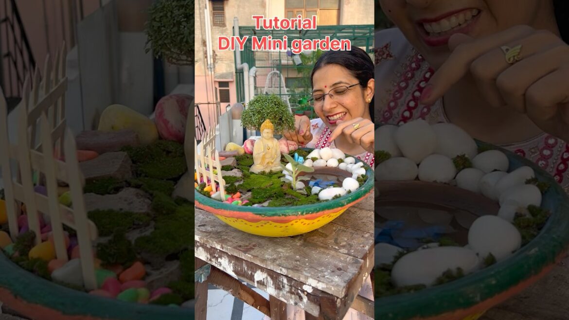 Tutorial DIY miniature garden #ytshorts