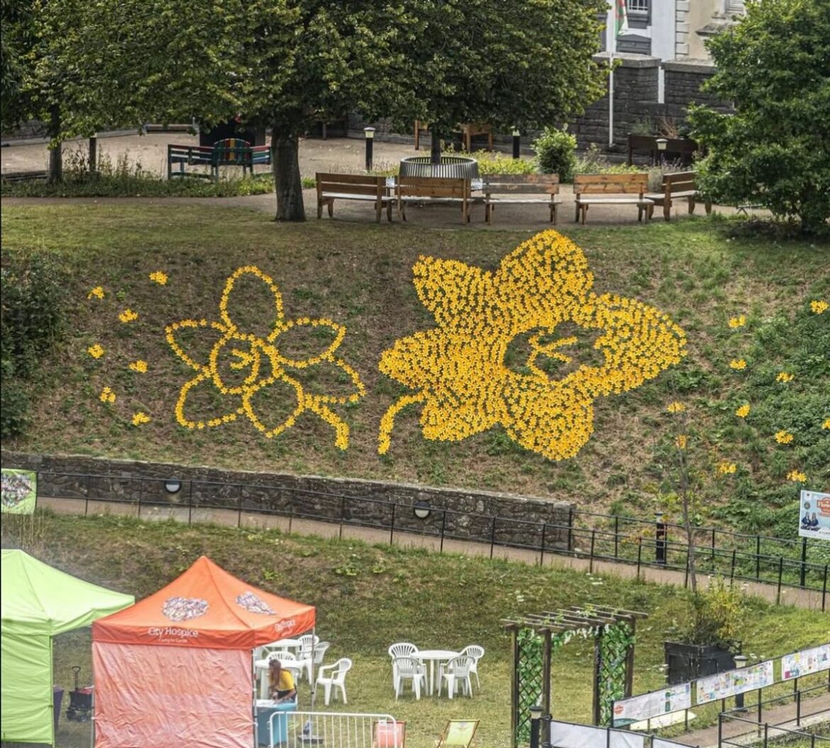 The stunning daffodils created by the British Ironwork Centre.