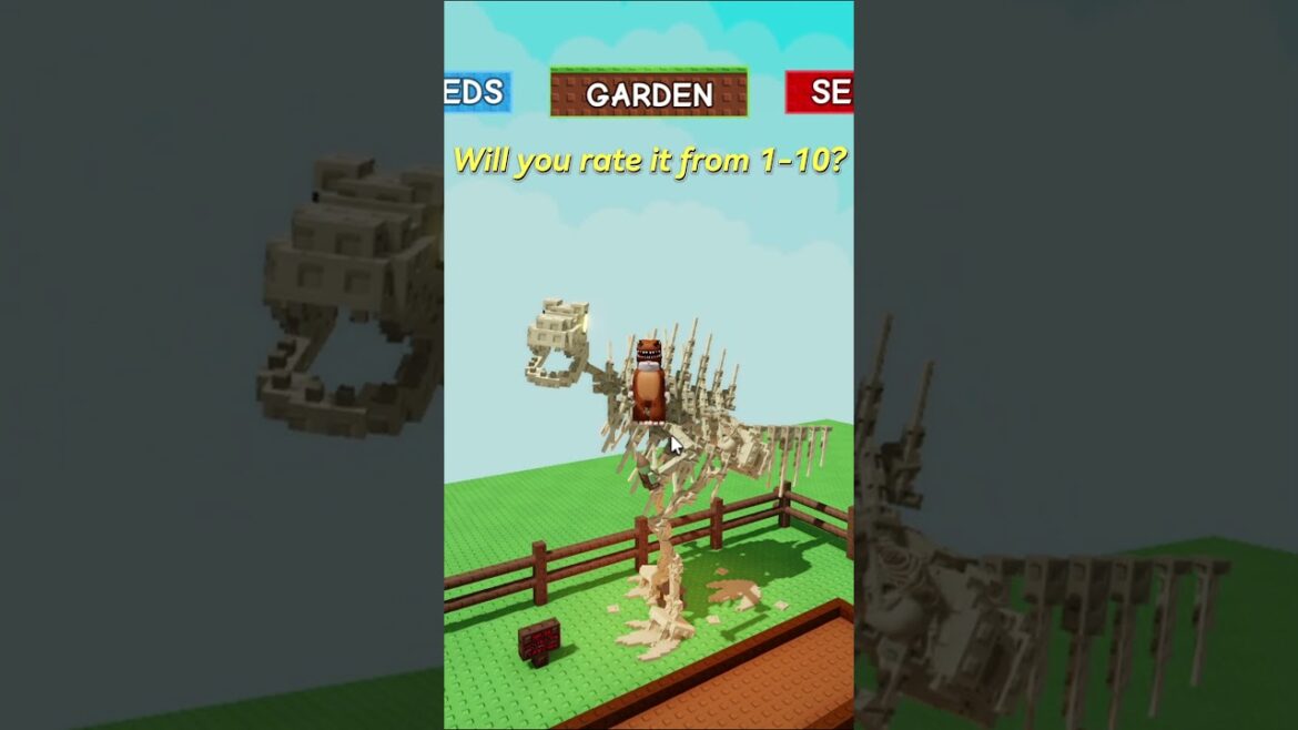 GROW A GARDEN DESIGN IDEA - DINOSAUR BUILD - ROBLOX #viral #roblox #growagarden #fyp #building