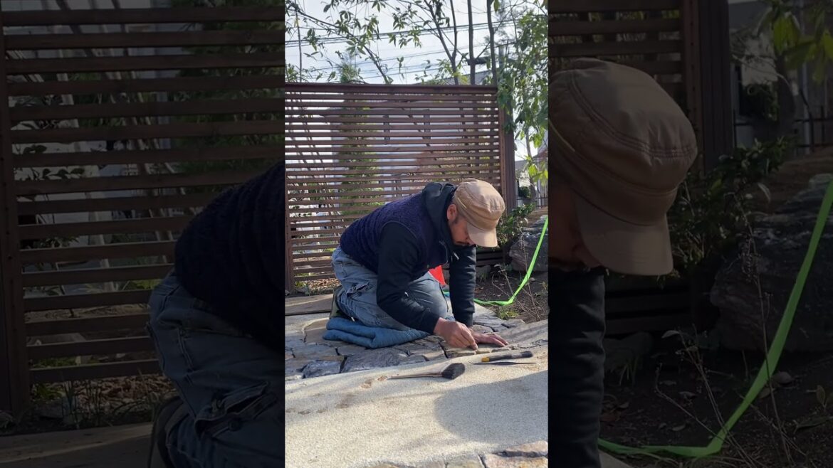 How to point paving stone path. Japanese traditional style.