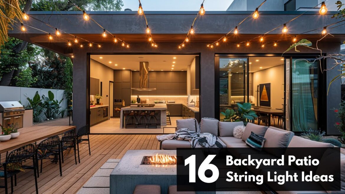 16 Backyard Patio String Light Ideas for Decoration and a Cozy Ambience 16 Backyard Patio String Light Ideas for Decoration and a Cozy Ambience