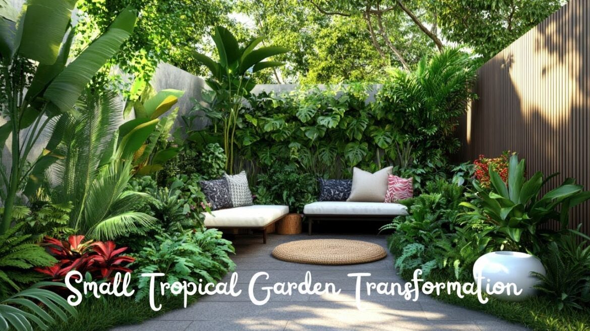 Small Tropical Garden Transformation  Modern Backyard Landscaping Trends 2025  Ultra HD 4K Tour Small Tropical Garden Transformation  Modern Backyard Landscaping Trends 2025  Ultra HD 4K Tour