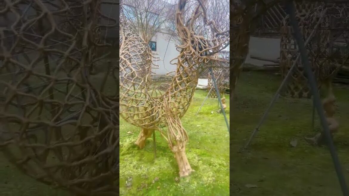 Floor Lamp Tree Weaving Design