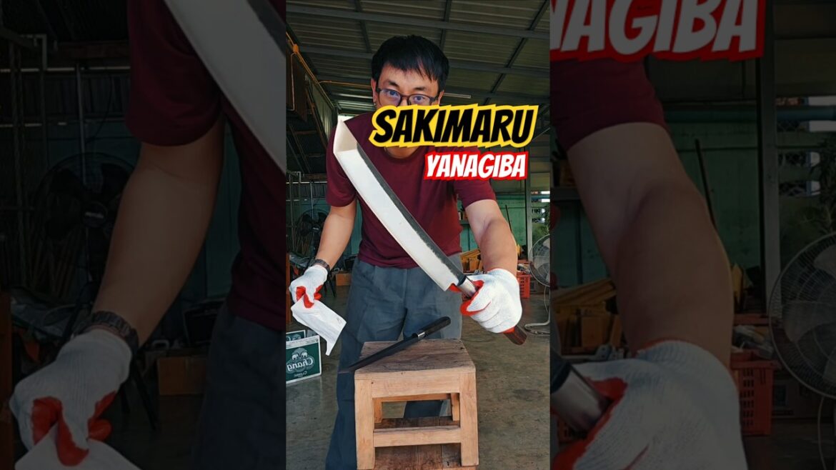 Japanese knife Thailand Style. Sakimaru ysnsgiba #thailand #blacksmith #chefknife #knife