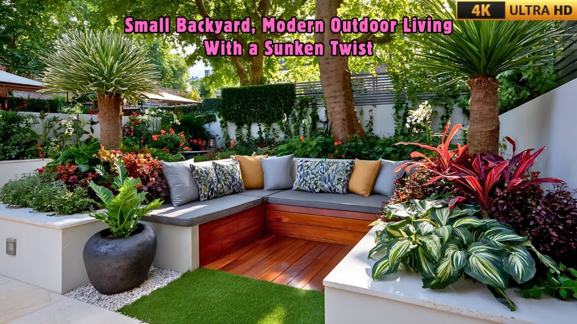 Small Backyard, Big Style – Hidden Sunken Lounge for Modern Outdoor Living