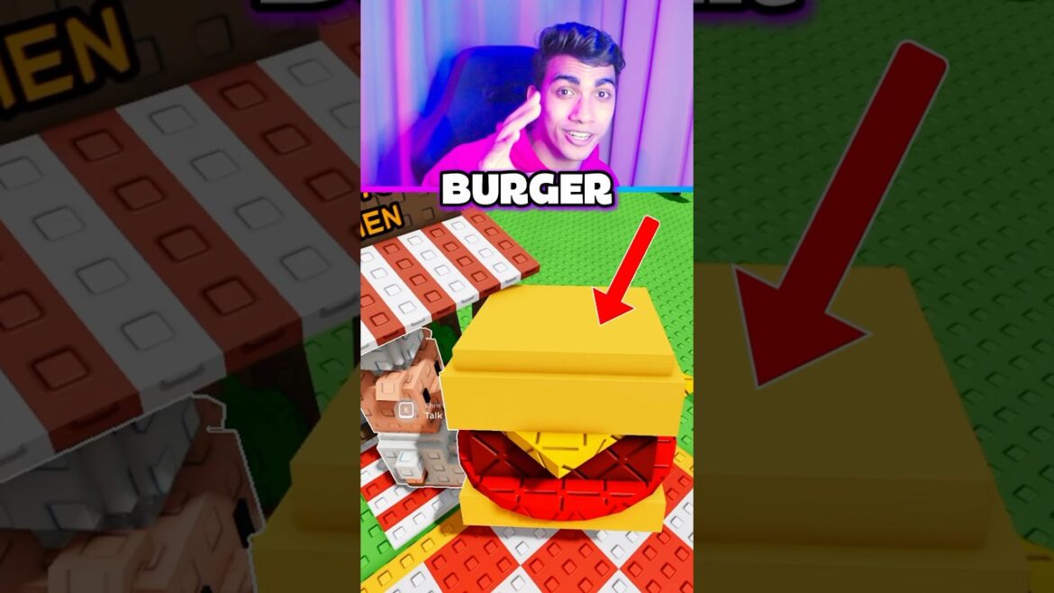 BURGER COOKING RECIPE GROW A GARDEN 😍