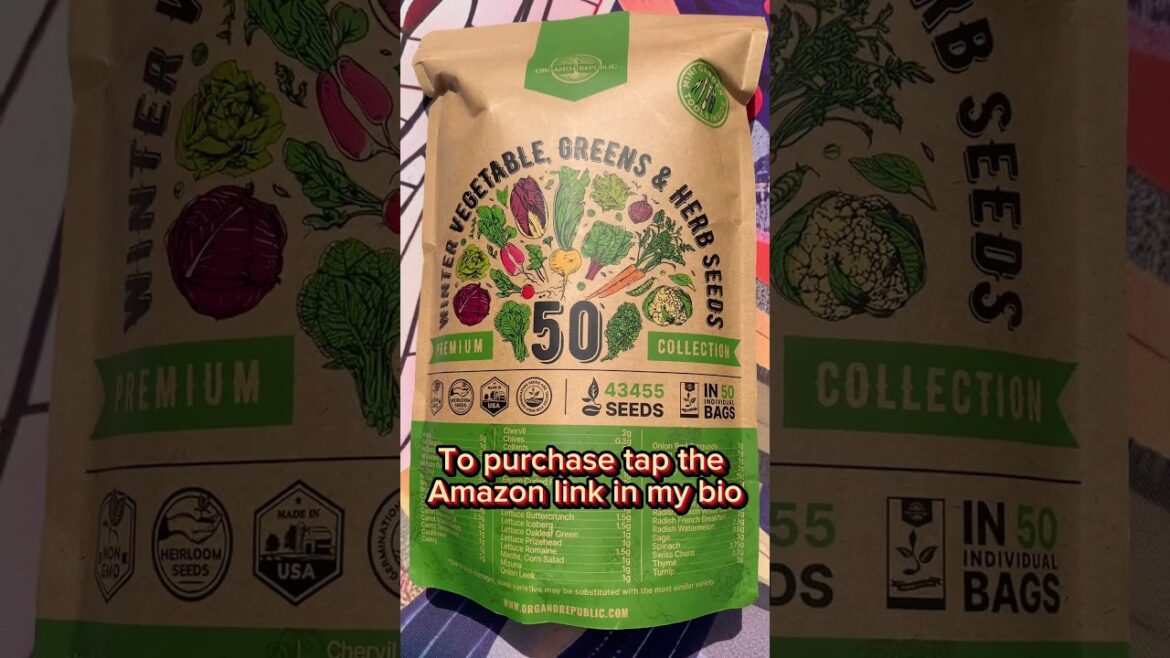 50 Winter Vegetable Garden Seeds and Organo Republic 25 Edible Flower Seeds