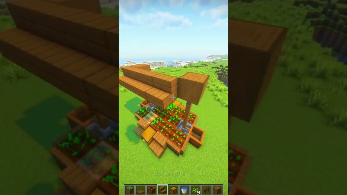 Minecraft Garden Build Tutorial! 🥕 #shorts