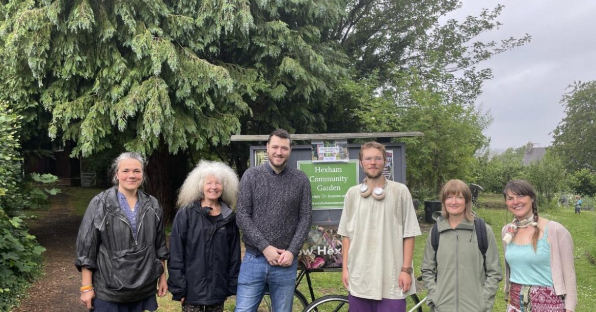 MP Joe Morris visits Grow Hexham's Community Garden