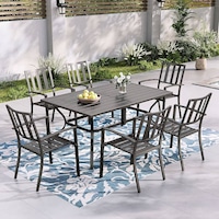 Lowe's Sunshine Valley 7-Piece Black Patio Dining Set