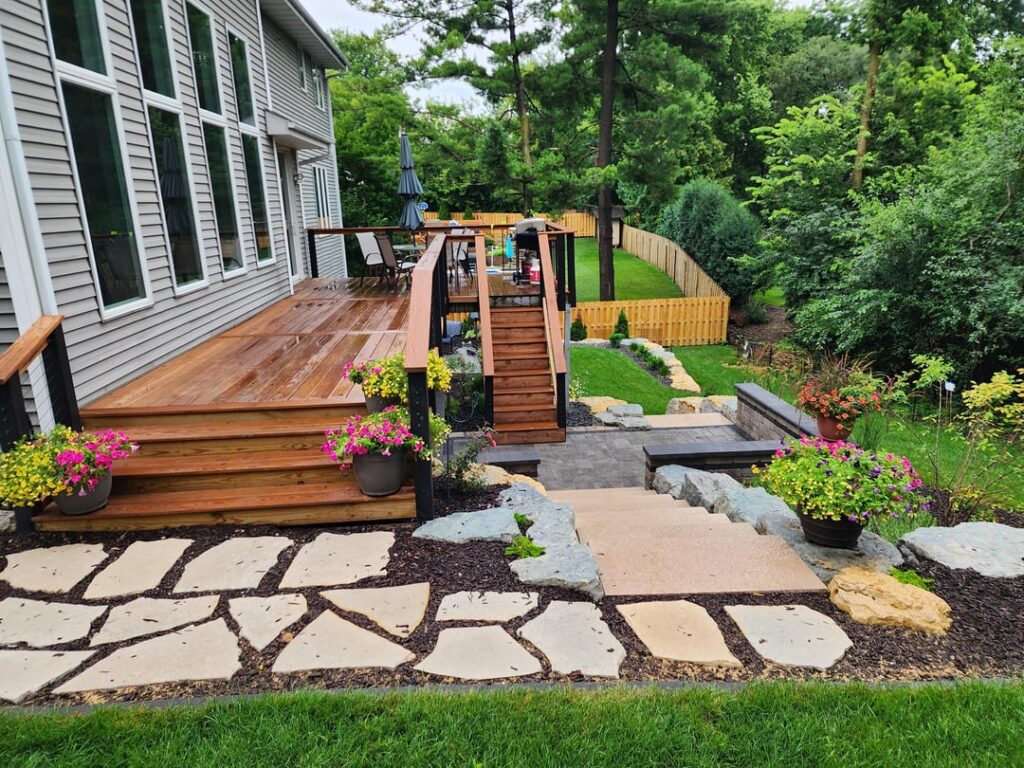 Backyard mega project: firepit, walls,and steps Backyard mega project: firepit, walls,and steps