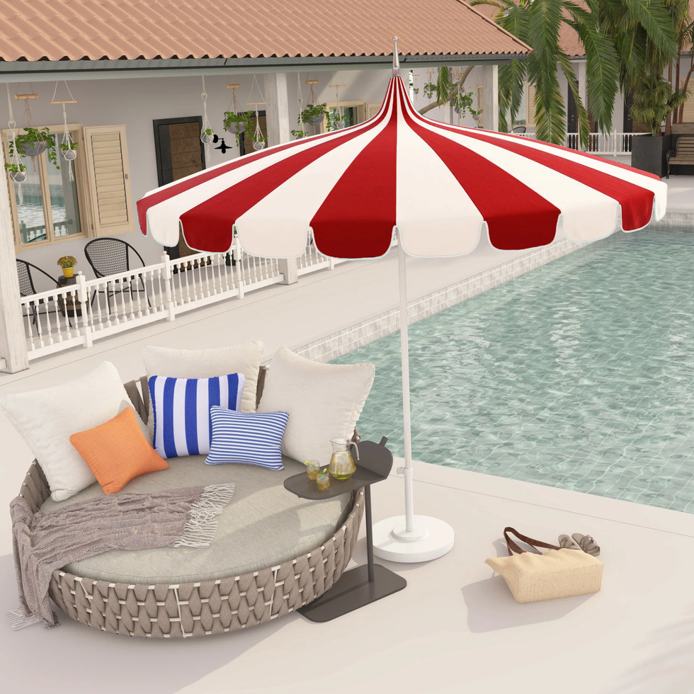Two-Tone Pagoda Umbrella