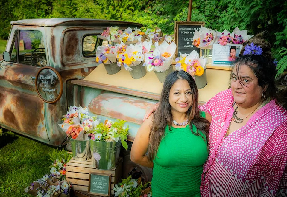 Event sponsors Darpan Ahluwalia of Manotick Natural Market and Catherine Landry of She Shops Local.