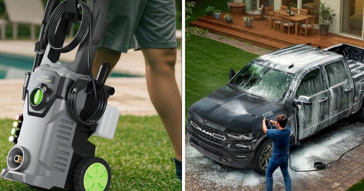 Amazon 'strong and powerful' pressure washer is 'great for garden tiles'