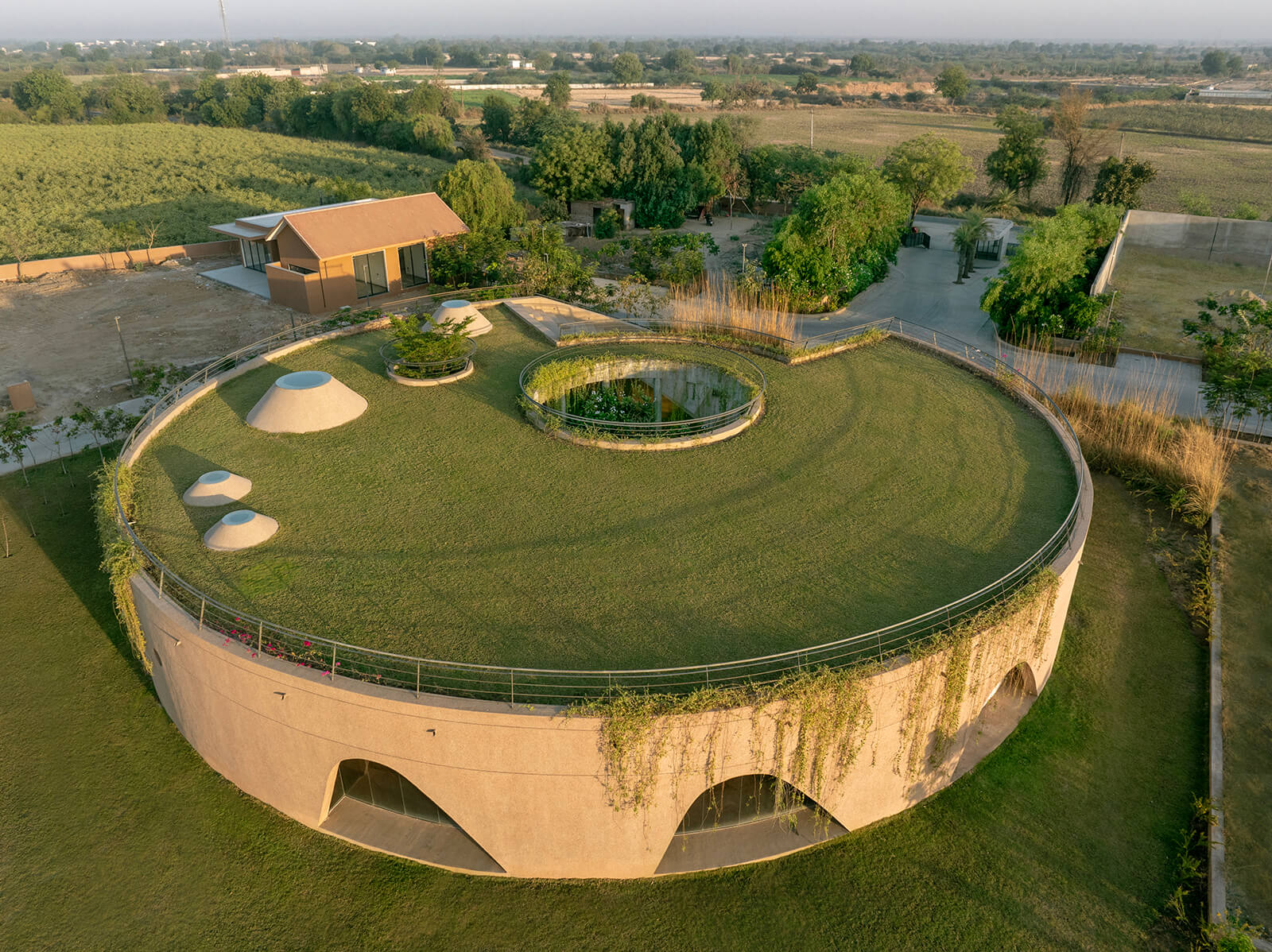 Aerial view of Habitat 0’s circular form | Habitat 0 | RA Design Studio | STIRworld