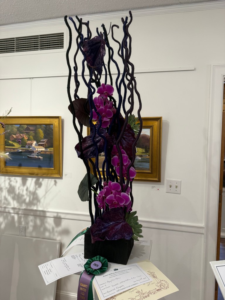 A floral design by Mary Ellen O'Brien, based on "Rhapsody on a Windy Night" by T.S. Eliot. ASHLEY SAARI/Ledger-Transcript