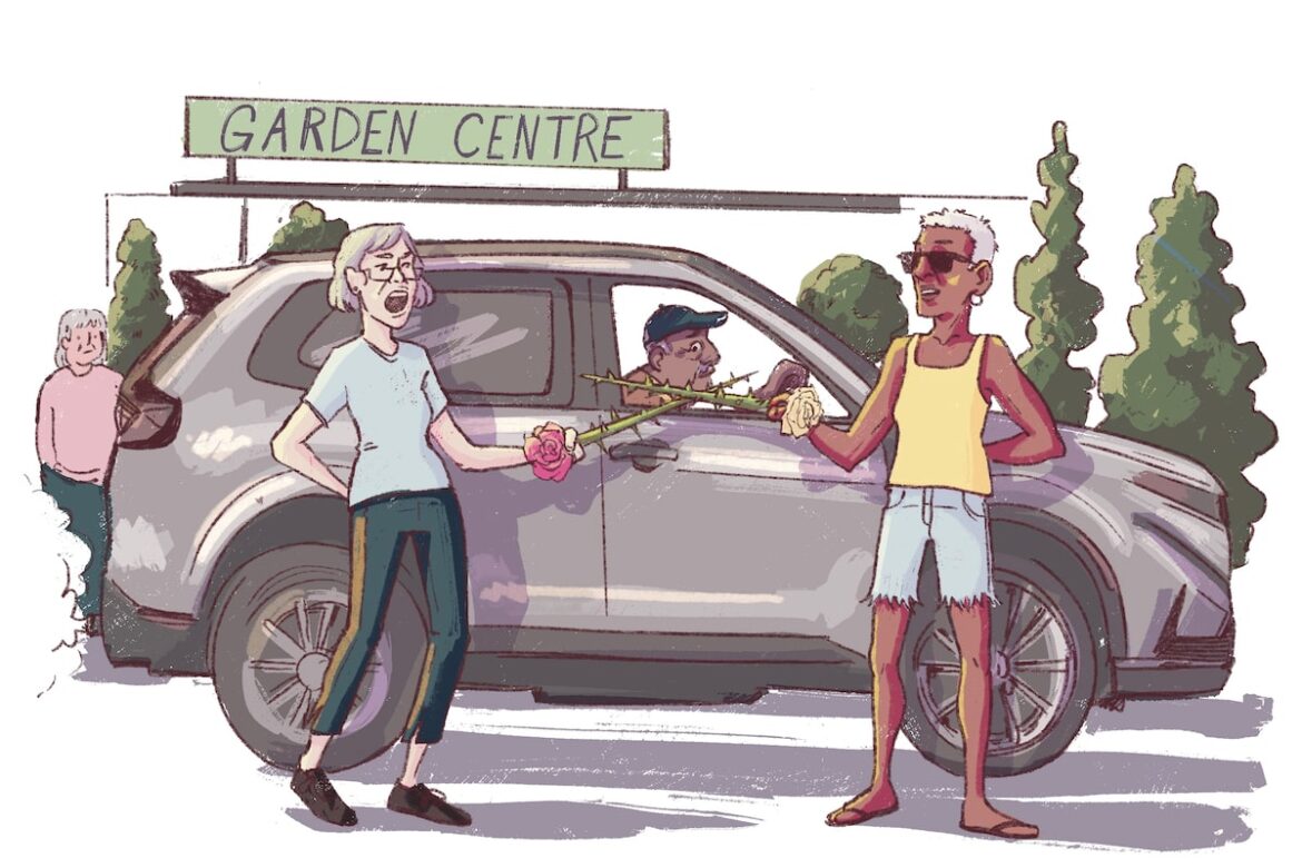 A trip to the garden centre turned into a war among the roses A trip to the garden centre turned into a war among the roses