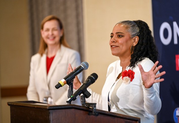 Kira Davis, independent journalist and podcaster, speaks during the Tea...