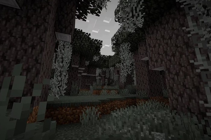 The Pale Garden in Minecraft during the day