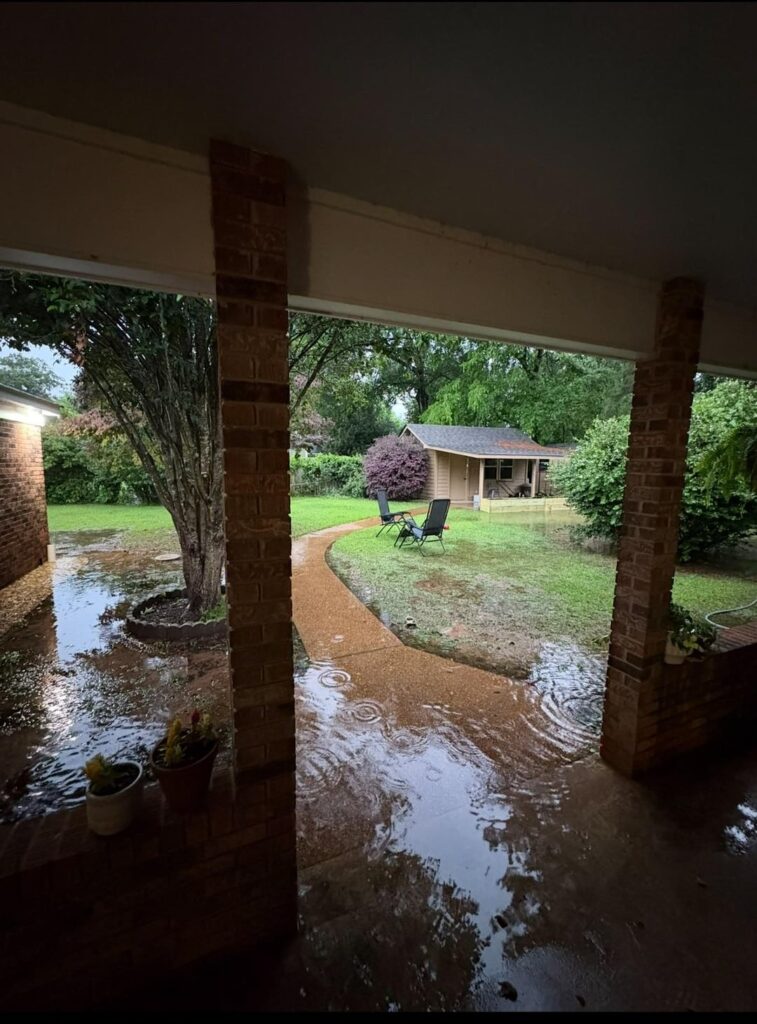 Backyard drainage system can’t keep up with heavy rains