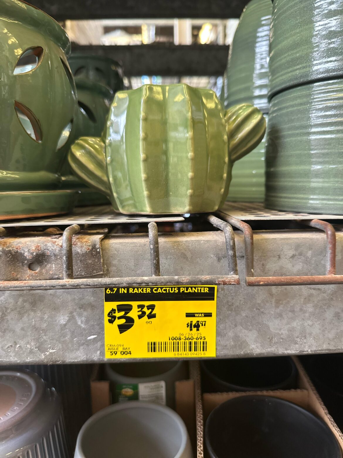 Nice decorative planter on clearance at Florida Home Depot’s. Maybe elsewhere.