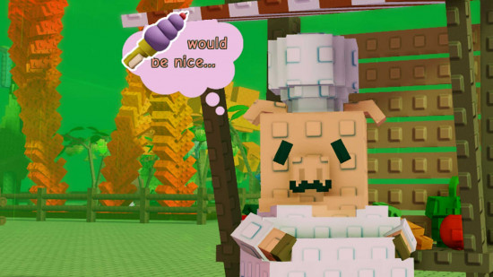 Chris P asking for ice cream in Grow a Garden.