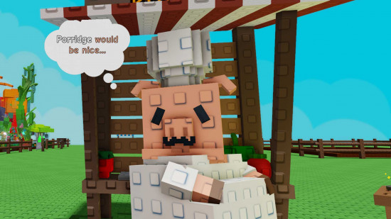 Chris asking for porridge in Grow a Garden.