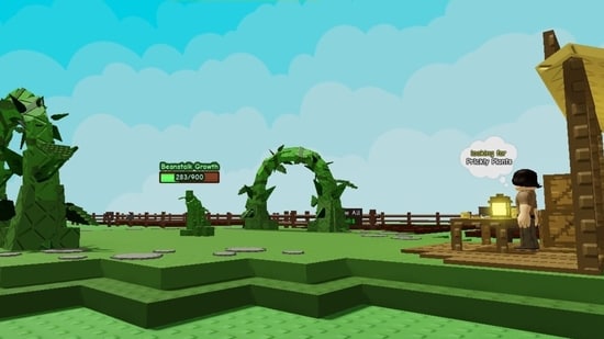 In the Grow a Garden Beanstalk event, players can grow the beanstalk sprout into a giant plant by giving different plants to it.(X/@GrowaGardenRblx)