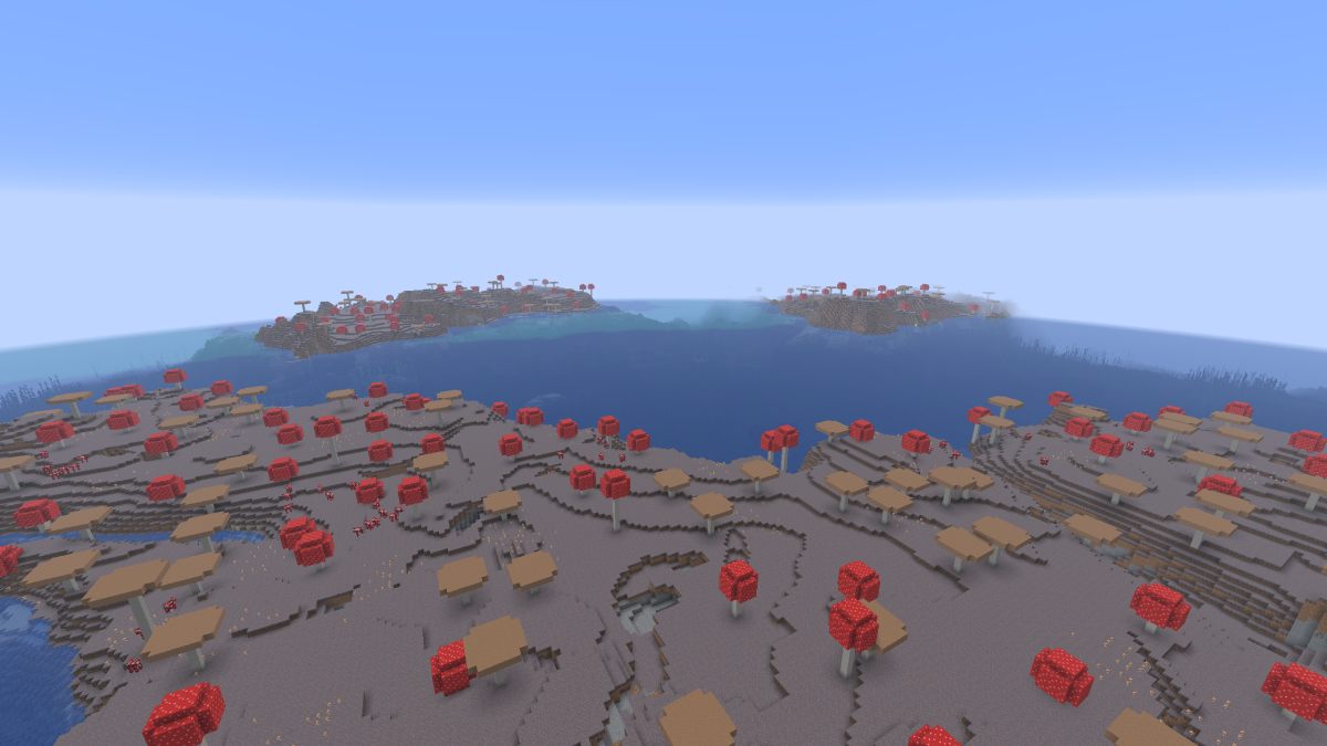 Giant Mushroom islands in the sea minecraft