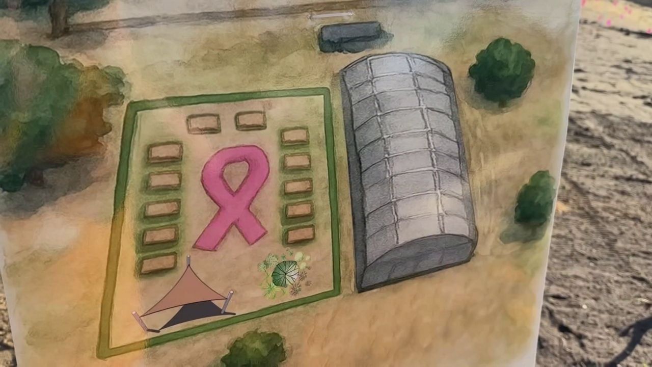 A visualization of the expanded community garden in Groveland. Construction is expected to be completed in September. (Spectrum News)