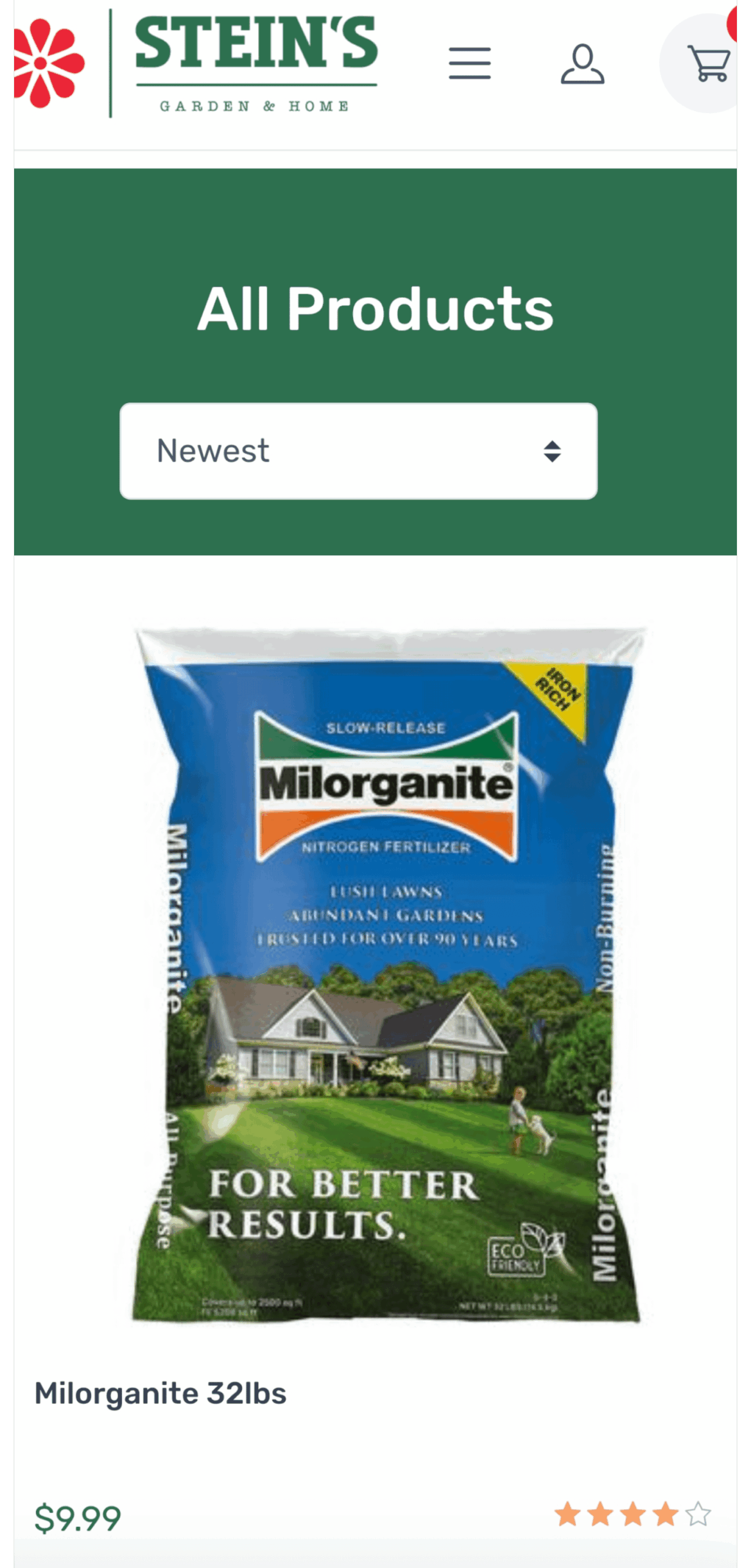 Sorry, WI only - Milorganite $9.99 - Stein's